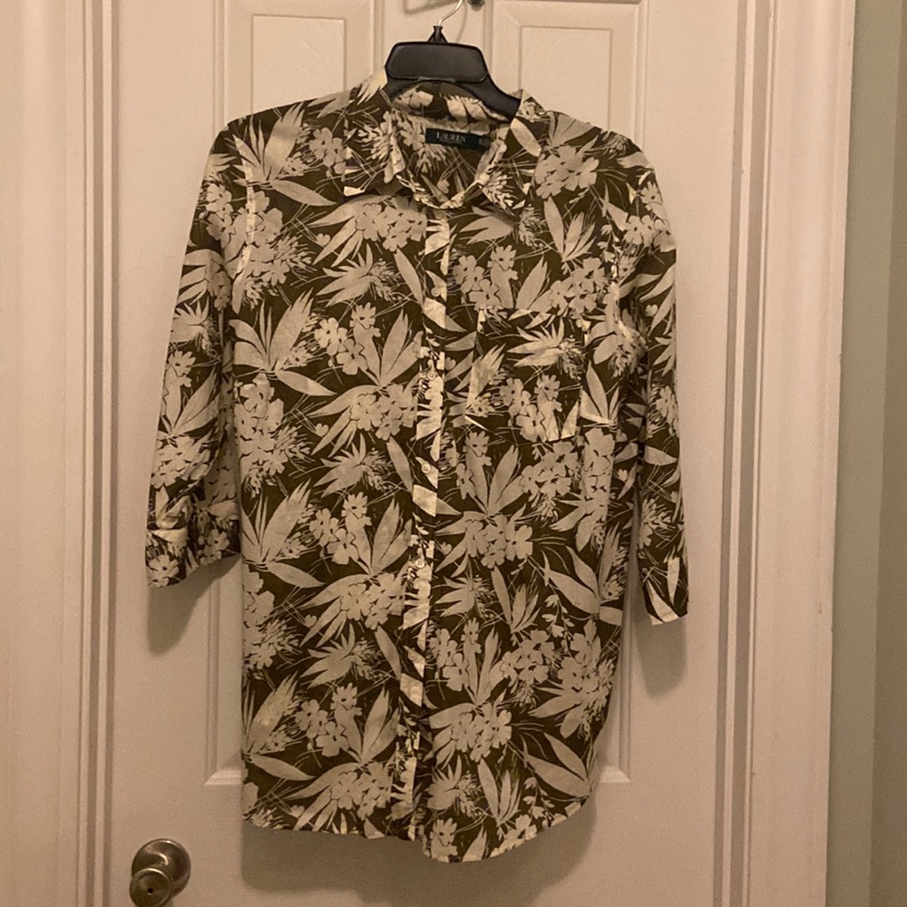 Lauren Button up Sheer Shirt Size 2X